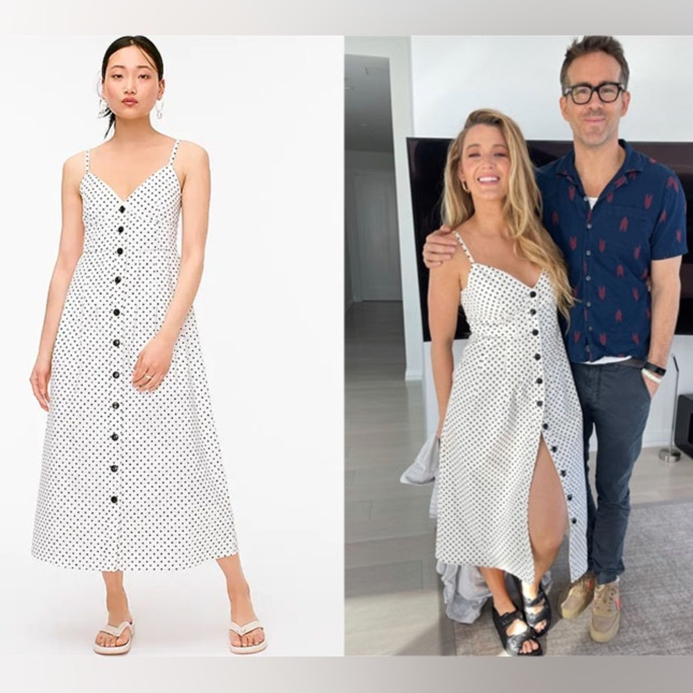 ASO Blake Lively - JCrew Button Front Dress NWT